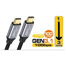 Cable USB 3.2 Gen2 C - C (thunderboldt) 100W 10 Gbps